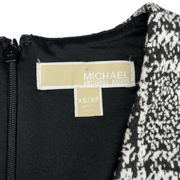 MICHAEL Michael Kors Plaid Jacquard Fit And Flare Dress Sz XS - Picture 3 of 5